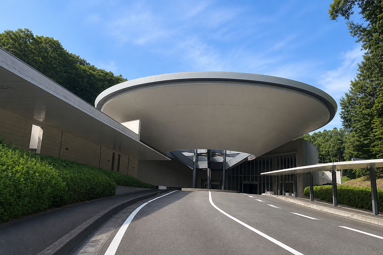 厚木市斎場 火葬棟の施設外観イメージ
